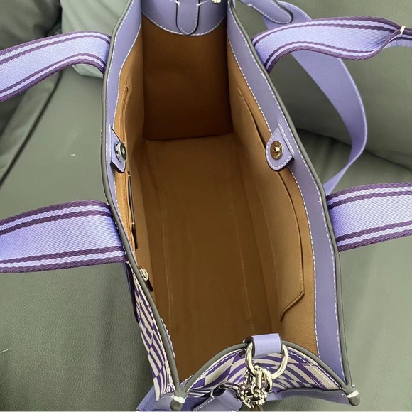 Coach Purple Checkered Women's Bag - Picture 5 of 8